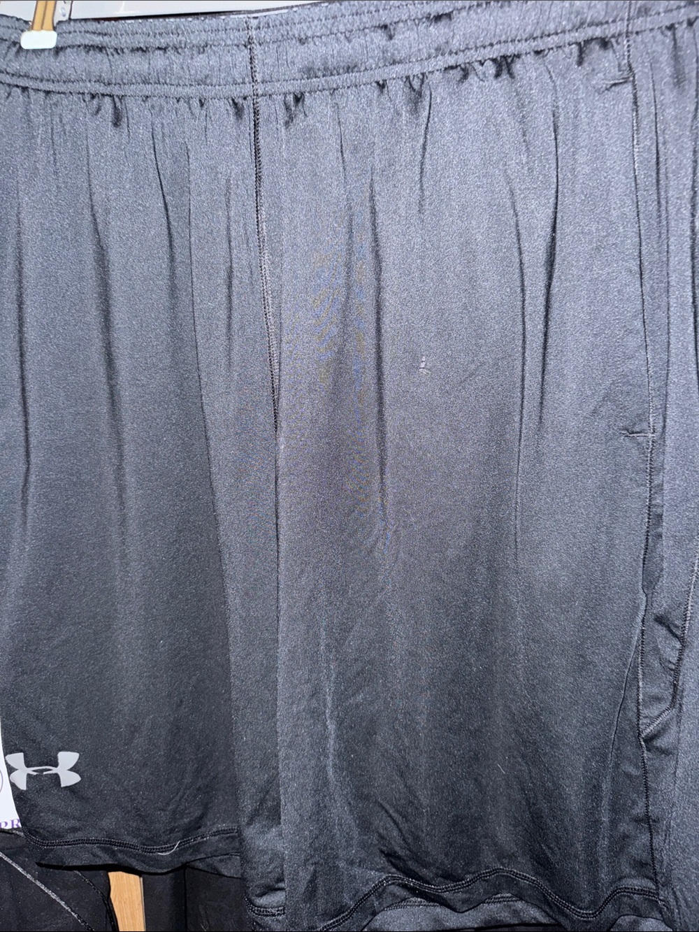 Under Armour Men’s Black Athletic Shorts with Logo